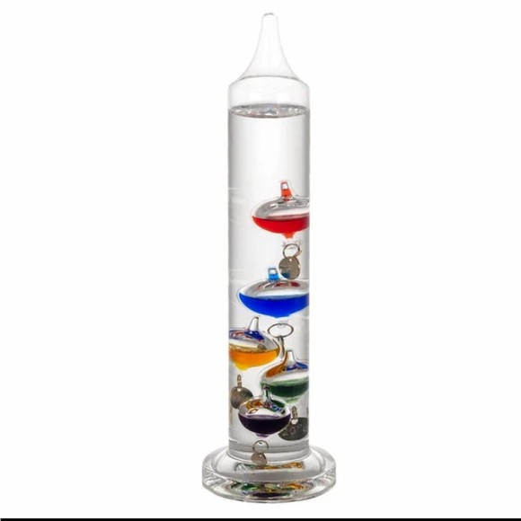 Galileo Glass Thermometer with Multicolor Floating Balls Office Table Home Decor - Picture 1 of 8